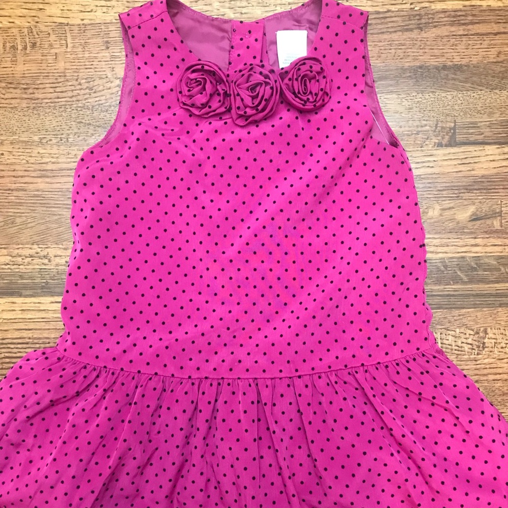 Pink with black polkadots